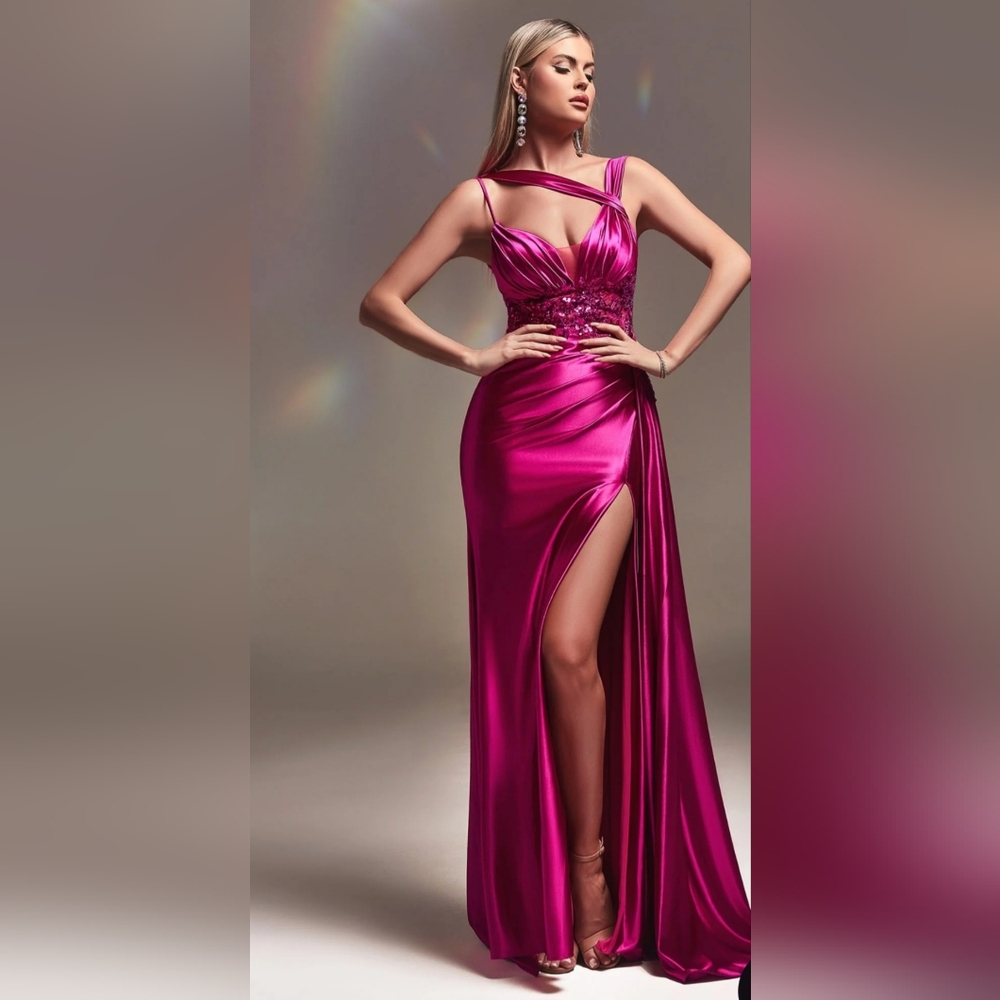 Long Satin Prom Dress